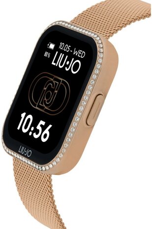 Liu Jo  Smartwatch SWLJ204 Mini Slim Luxury Gold Rose met steentjes