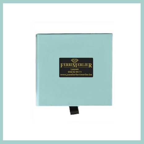 18 karaat gouden Ketting met Hanger 1 zirconium