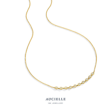 18 karaat gouden ketting Aucielle AK9003A labgrown diamant