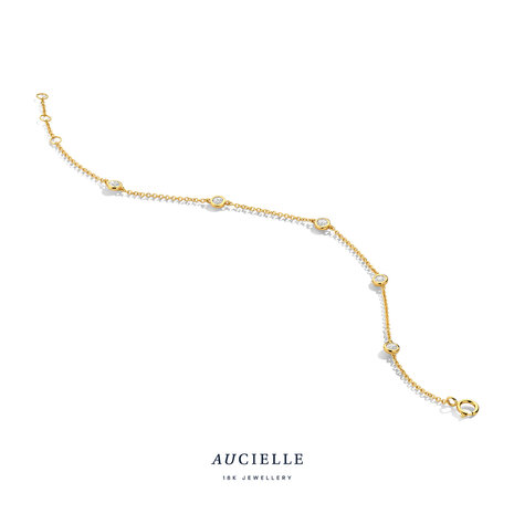 18 Karaat gouden Armband Aucielle AA9001A labgrown diamant