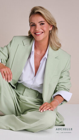 18 karaat gouden ketting Aucielle AK9003A labgrown diamant