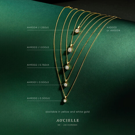 18 Karaat gouden Hanger Aucielle AH9000A labgrown diamant