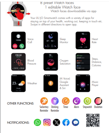 Liu Jo  Smartwatch SWLJ193 Voice Slim Gold Rose