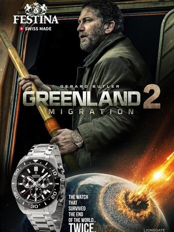 Festina Herenhorloge F20042/4 Chrono Swiss Made saffierglas