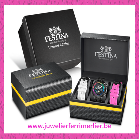 Festina Herenhorloge f20761/1 Chrono Bike Limited Edition 20ATM met saffierglas