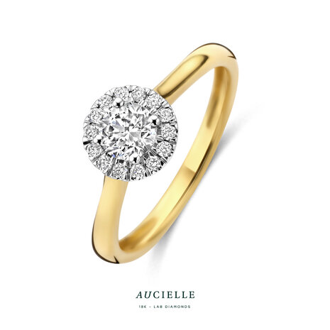 18 karaat gouden ring Aucielle AR9074K labgrown diamant