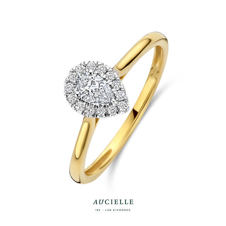 18 karaat gouden ring Aucielle AR9077K labgrown diamant