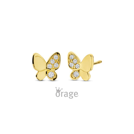 Orage Kids Oorbellen K2993 vlinder verguld