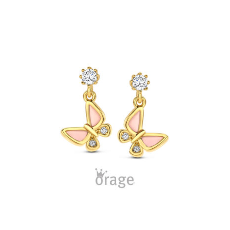 Orage Kids Oorbellen K3101 vlinder verguld