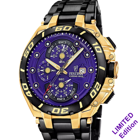 Festina Herenhorloge F20781-GA Chrono Bike Limited Edition 20ATM met saffierglas