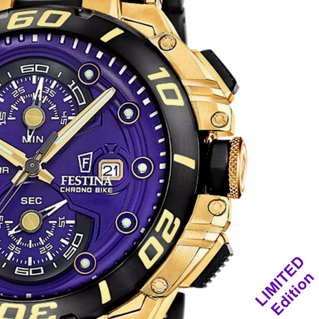 Festina Herenhorloge F20781-GA Chrono Bike Limited Edition 20ATM met saffierglas