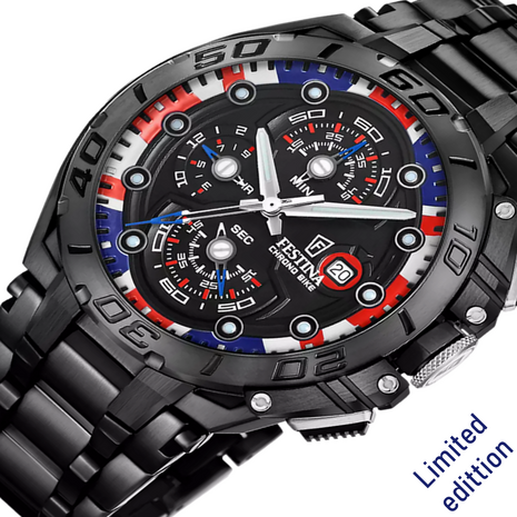Festina Herenhorloge F20796/1 Chrono Bike Uk Limited Edition 20ATM met saffierglas