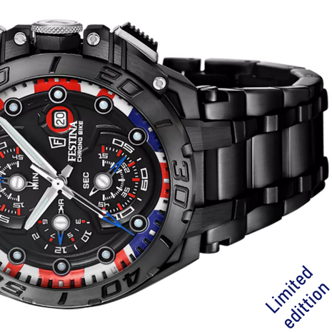 Festina Herenhorloge F20796/1 Chrono Bike Uk Limited Edition 20ATM met saffierglas