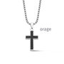 Orage ketting BA179 staal heren kruis