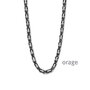 Orage ketting BA166 staal heren bicolor zwart