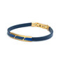 Gemini armband STE04 Stella BLUE:  Blauwe leren armband met lapis lazuli steen