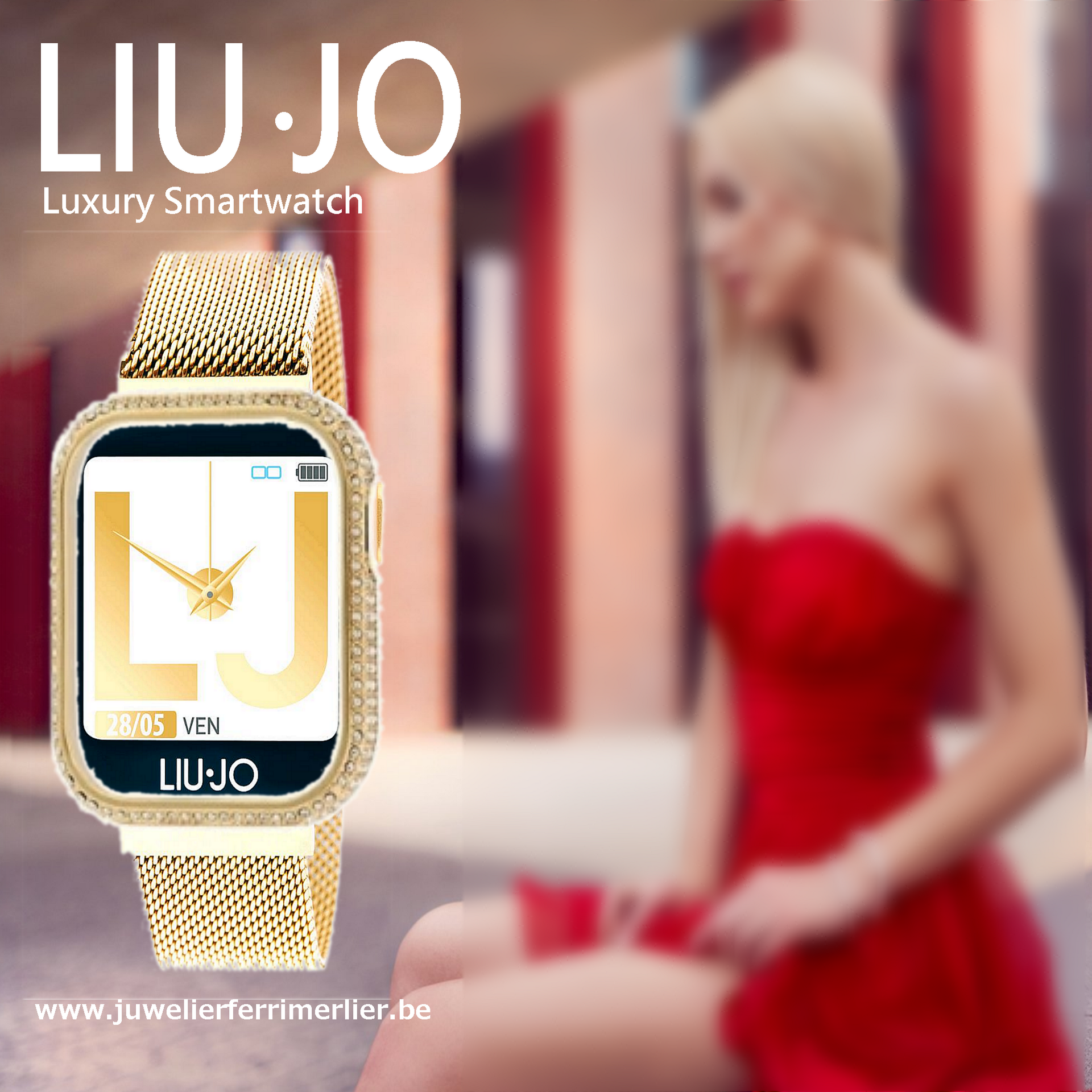 Smartwatch Donna Liu Jo Luxury Collection con brillantini SWLJ012
