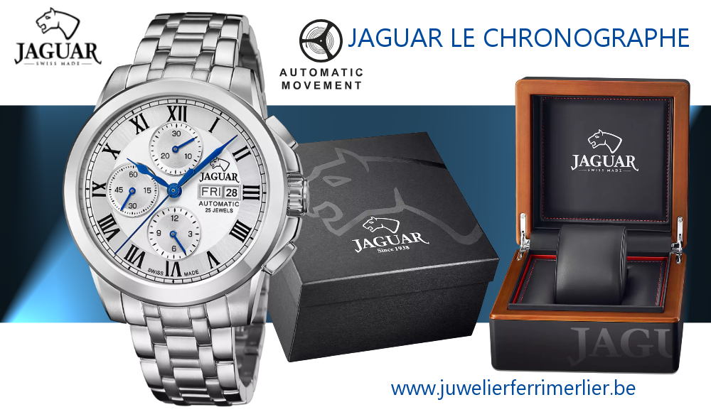 Jaguar Horloge J978/2 Valjoux Zilver