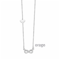 Orage Teenz Ketting  AH232  "Infinity" met hartje