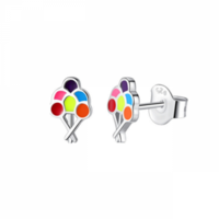 Zilveren Kinderoorbellen Balonnen O3415