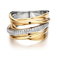 Silver Rose Ring R6327G Verguld