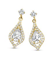 9 karaat gouden Oorbellen Silver Rose GEA2202