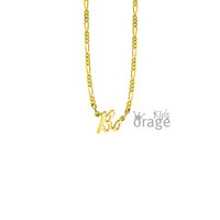 Naamketting  mini-goudkleurig-figaro K2813