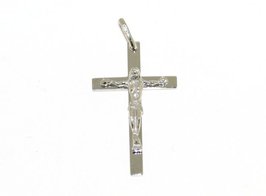18 karaat witgouden kruisje met corpus