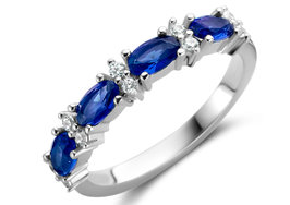 Silver Rose ring R2215BLU