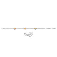 Orage Kids Armband K2618 Hartje in regenboogkleuren 