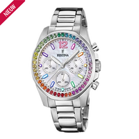 Festina Dameshorloge F20606/2 Boyfriend Rainbow kleur nacre 