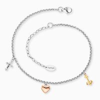 Engelsrufer Enkel Voetketting ERFS-FLH-TRI Geloof, Hoop en Liefde