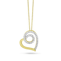 Silver Rose Ketting P2147G met hartje