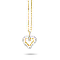 Silver Rose Ketting P2148G met hartje