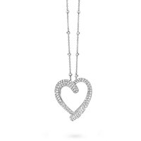 Silver Rose Ketting P6441W met hartje