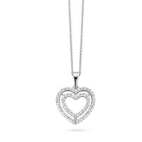 Silver Rose Ketting P6531W met hartje