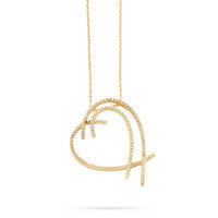 Silver Rose Ketting P6556TG met hartje