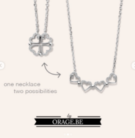 Orage ketting AT283 Hartjes - Klavertjevier