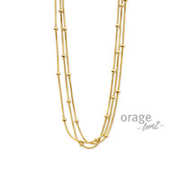 Orage Teenz Ketting T633 staal geel