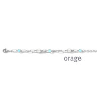 Orage armband AT299 blauw parel