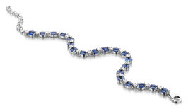 Silver Rose armband BR2302BLU