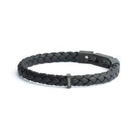 Gemini armband O41 Una Black met Italiaans nappaleder