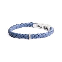 Gemini armband O45 Una Light Blue met Italiaans nappaleder