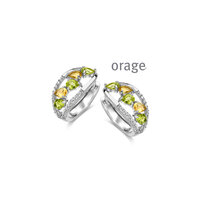Orage Oorbellen AW158 peridot citrine