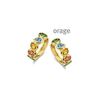 Orage Oorbellen AW032 multicolor verguld