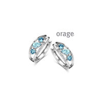 Orage Oorbellen AW012 blauw topaas