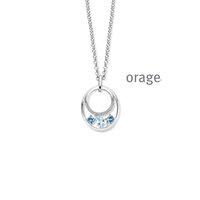 Orage ketting AW010 blauwe topaas