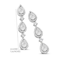 Silver Rose oorbellen EA2356W