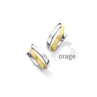 Orage Oorbellen AW328 bicolor geel