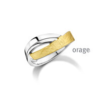 Orage ring AW327 bicolor geel
